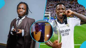 Ballon d'Or use Shatta Bandle's video to laugh at Vinícius during livestream, peeps react