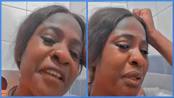 Ghanaian woman in tears after white German husband scammed her