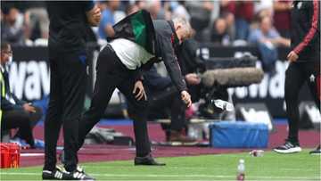 Solskjaer's spotted acting like Mourinho after reaction to West Ham's last-minute penalty against Man Utd