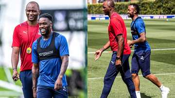 Jordan Ayew and Jeffrey Schlupp begin work with new Crystal Palace coach Patrick Vieira