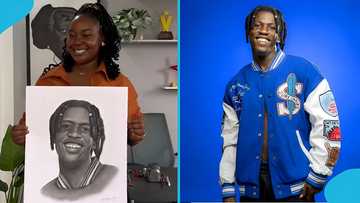 GH pencil artist shows affection for King Paluta, draws a beautiful portrait of the Makoma hitmaker