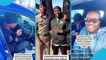 Skrewfaze beams with pride as he buys expensive luxury car for his son after impressive US military milestone