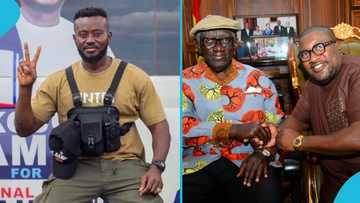 “Bamba is at the gate providing security”: Kojo Bamba missing again as new NPP executives visit Kufuor