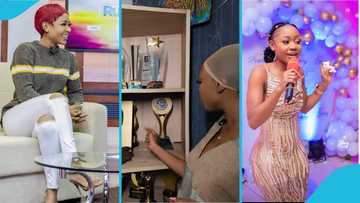 Akuapem Poloo flaunts 24 awards she has won in her career in video