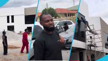 Obofour builds huge mansion in late mother's honour in just 7 weeks, video trends
