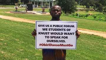Photos of the one-man protester who started the KNUST ‘revolution’ finally leak online