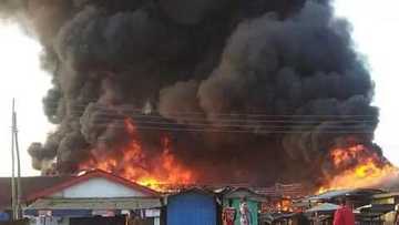 Fire raze down over 20 shops at Kumasi Central market; several properties destroyed