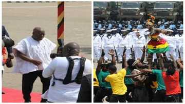 Paraders collapse during Ghana's 60th Independence Day parade