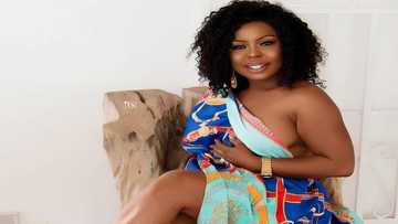 Afia Schwar drops her dress in new wild photo to tease Abrokwah