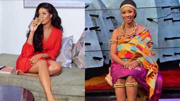 Queen already - 5 beautiful photos of TV star Serwaa Amihere dressed as queen wow fans