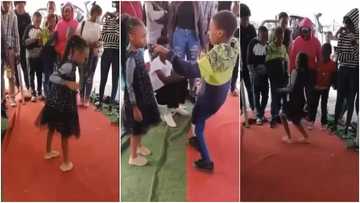 Little girl "scatters" red carpet in dancing competition with boy, many react to cute video