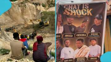 Painful scenes as obituary poster of eight lost in galamsey pit collapse surfaces