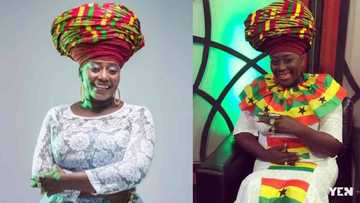 Akuma Mama Zimbi causes stir in new video; keeps phones in her big 'gele'