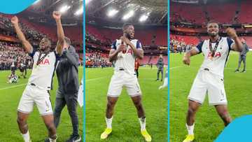 Austrian-Ghanaian star shows off slick dance moves after Tottenham’s Europa League win, video
