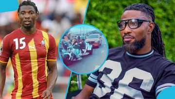 Former Ghana star cruises in Accra on a trike motorcycle worth over GHS 60,000: Video