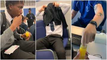 GH Student schooling in the UK goes viral for giving friends and teachers 'Aboniki' to use, Funny reactions drop