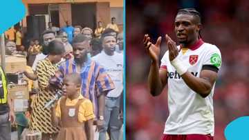 Mohammed Kudus visibly moved by young girl's heartfelt speech at his alma mater (Video)