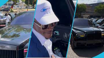 Shatta Wale storms YEA for Shaxi signing in Rolls-Royce-led convoy, fans react