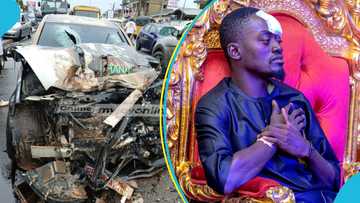 Ghanaians blast Lil Win for showing wounds from car accident in video: "A boy died"