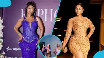 Hajia4Reall shows motherly love for Richard Quaye's children at Bills Micro-Credit end-of-year dinner