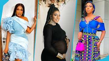 Ned Nwoko's alleged lover Chika Ike flaunts her beautiful baby bump in a black gown for her pregnancy shoot