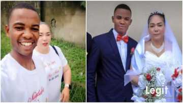 Obroni lady leaves Nigerian man she married 3 weeks after wedding and returns back to America