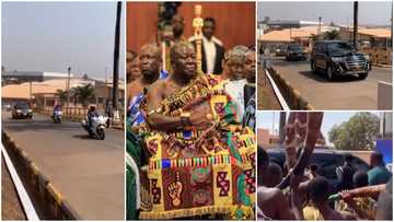 Otumfuo Nana Osei Tutu II: Asantehene Attends The Relaunch Of Star Beer In Kumasi; Long Motorcade Causes Stir
