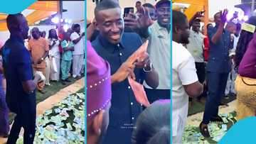 Twum Barimah: Akwatia-based businessman sprays cash on couple at their wedding reception