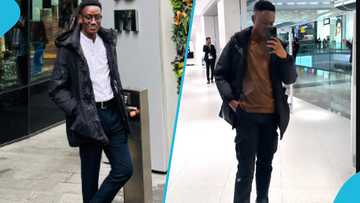 Kofi Desmond: Ghanaian man shares charming photos as he lands in UK, peeps excited