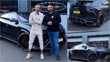 Pierre-Emerick Aubameyang gets his GHc1.4 million Lamborghini Urus wrapped in black marble print