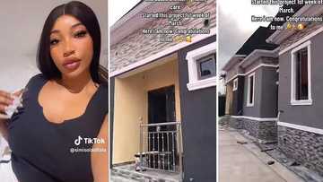 Pretty lady builds mansion in less than 6 months, video stuns many: "Started this project in March"