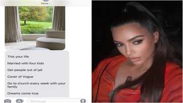 Photo drops as Kanye West turns text message into luxury gold necklace for Kim Kardashian