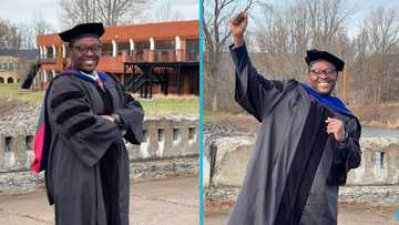 Harold Nii-Aponsah: Ghanaian man bags two doctorate degrees: "The heavens reward hard work"