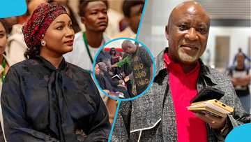 Samira Bawumia gives Hopeson Adorye stern look at Kantanka's 40-day observance, video stirs reactions