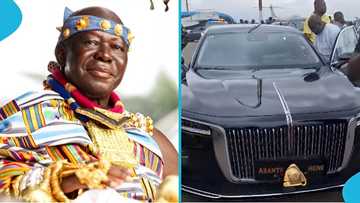 Otumfuo flaunts his brand new Hongqi H9 worth GH¢701K in video: "Richest king in Africa"
