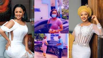 Nana Ama McBrown shows off posh BMW car in latest video as she goes for COVID-19 vaccine