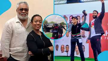 General Quainoo's funeral: Zanetor Rawlings, Nana Konadu Agyemang, Kimathi show up in all-black