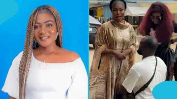 Popular Ghanaian blogger kneels to beg Florence Obinim after alleged defamatory remarks