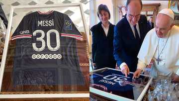 PSG Superstar Lionel Messi sends his signed jersey to Pope Francis