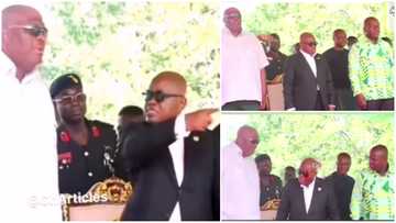 Akufo-Addo angrily blasts chief for refusing to stand while national anthem played, video stirs mixed reactions