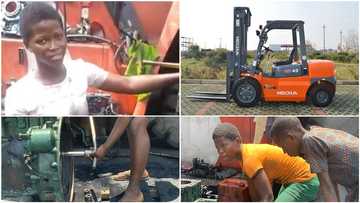 Meet 17-year-old SS2 student who repairs heavy machinery forklift for a living