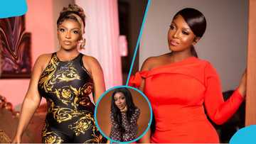 Yvonne Okoro dazzles in a Marine Serre's Moon hersey top and leggings for her 41st birthday photoshoot
