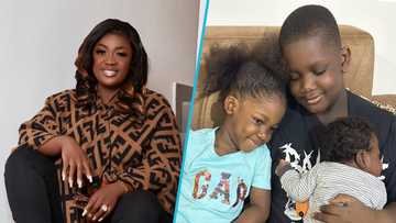 Tracey Boakye kisses and plays with son Luxury in video, many gush over their bond