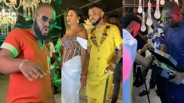 Man dances 'gidigidi', money rains, and 5 other beautiful scenes from plush wedding reception of Davido Gh