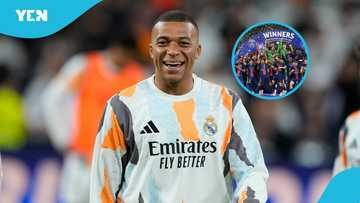 Kylian Mbappe reacts to PSG's Champions League masterclass against Inter