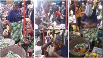 Video drops as grateful son storms market with cake and music to celebrate his okra seller mother on her birthday