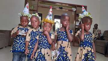 Woman who spent 20 years without a child celebrates her quintuplets' third birthday