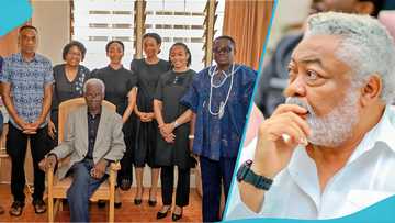 Zanetor Agyemang-Rawlings and sisters visit General Nunoo-Mensah to console him after wife’s passing