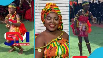 Adwoa Yeboah Agyei's Adowa group member looks all grown up as she mimics her moves in a video