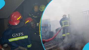 Fire guts major furniture warehouse at Spintex Road